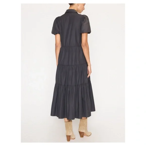 Brochu Walker The Havana Iconic Classic Shirt Maxi Dress Puff Sleeves XS - Picture 5 of 14